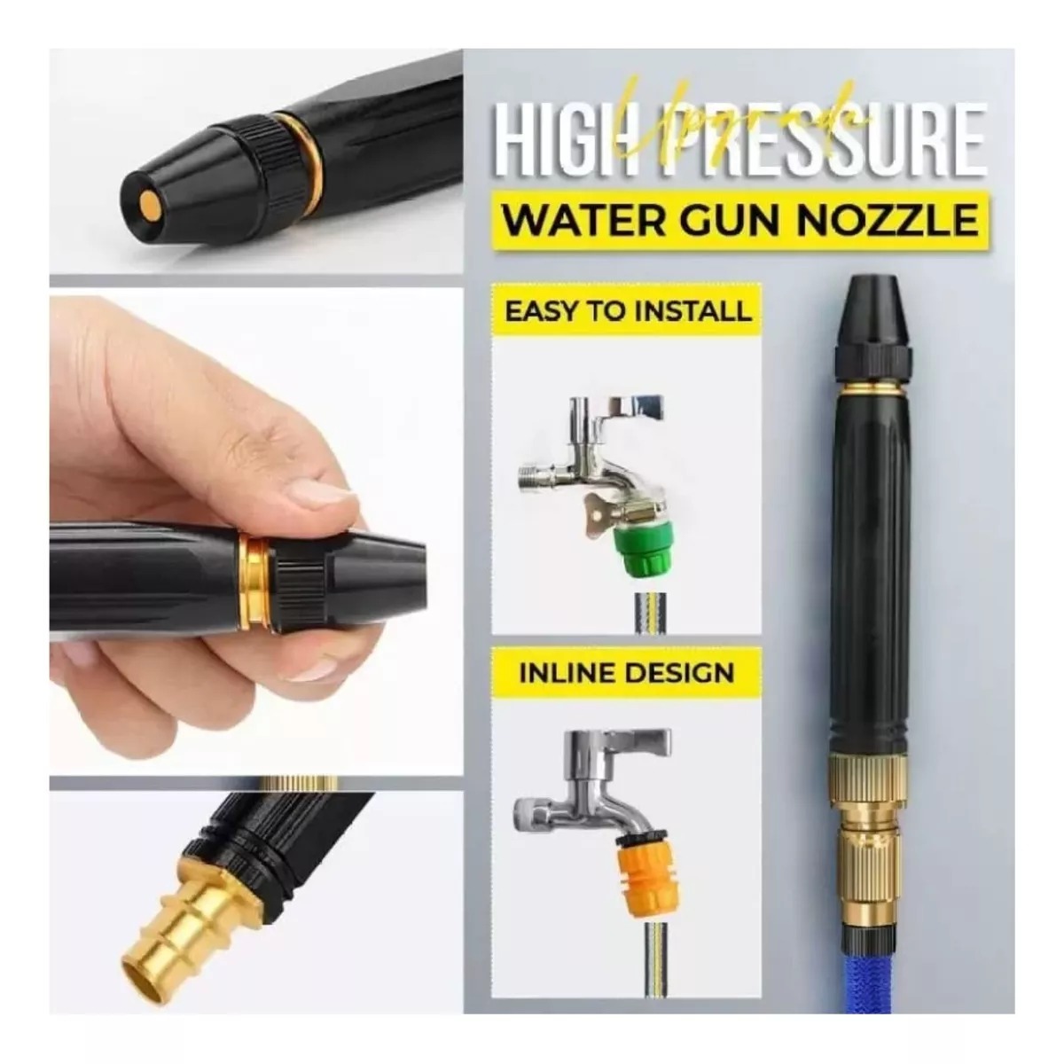 Miniatura 5 de Boquilla de Alta Presion con 3 acoples